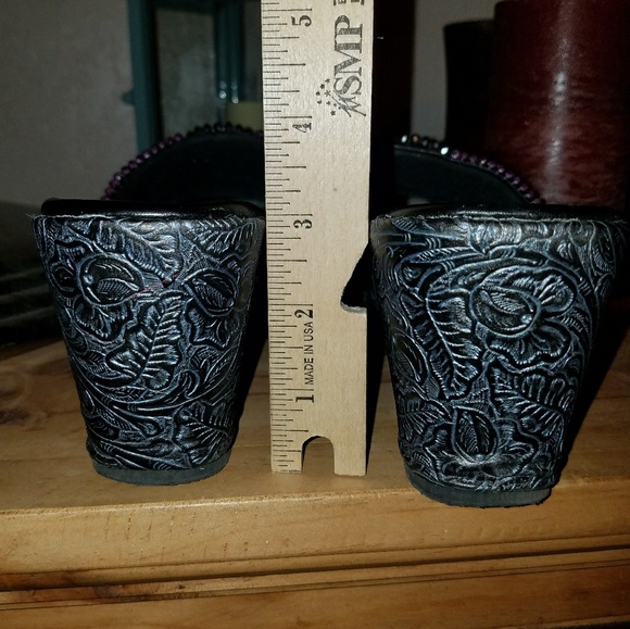 🌹 GRAZIE PURPLE BROACH PLATFORM SANDLES - Picture 4 of 5